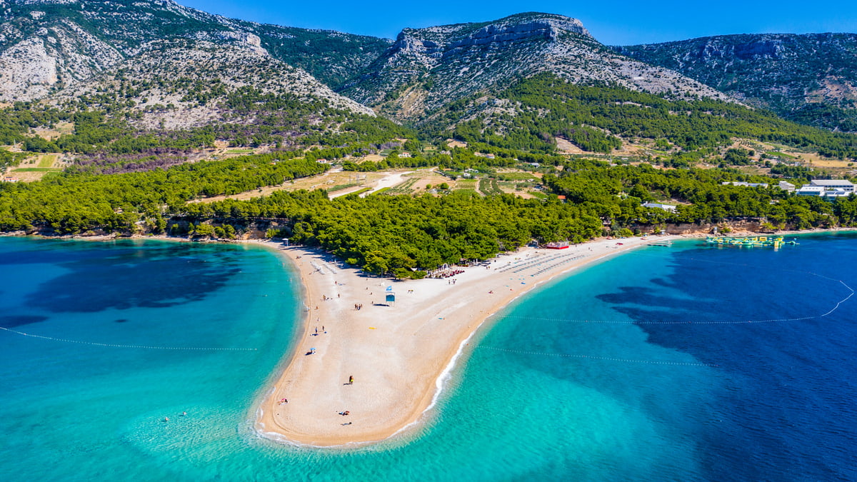 Gorgeous Zlatni Beach along the Dalmation Coast in Croatia